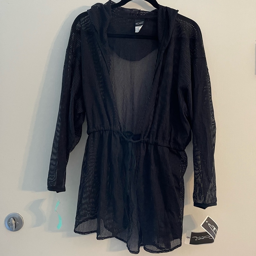Dotti mesh hoodie swimsuit beach coverup. Size S. NWT